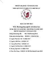 Nhu cầu giáo dục giới tính của sinh viên | Môn Phương pháp nghiên cứu khoa học - Đại học Văn hóa Hà Nội