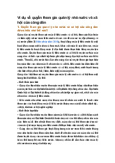 Ví dụ về quyền tham gia quản lý nhà nước và xã hội của công dân