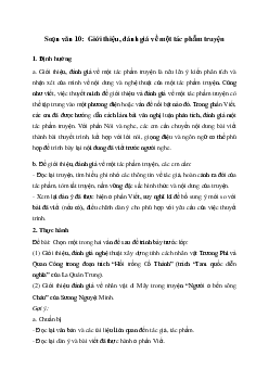 Soạn bài Giới thiệu, đánh giá về một tác phẩm truyện - Cánh diều 10