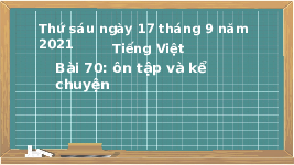 Giáo án điện tử Tiếng việt 1 bài 5 Chân trời sáng tạo: Ôn tập và kể chuyện