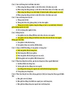 Sản xuất hàng hoá xuất hiện dựa trên cơ sở nào? | Đại học Sư Phạm Hà Nội