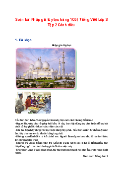 Soạn bài Nhập gia tùy tục trang 105 | Tiếng Việt Lớp 3 Tập 2 Cánh diều