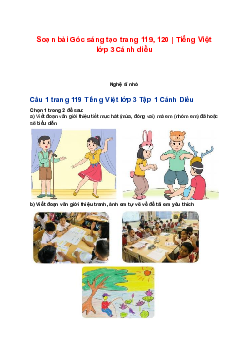 Soạn bài Góc sáng tạo trang 119, 120 | Tiếng Việt lớp 3 Cánh diều