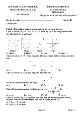 Đề giữa học kỳ 1 Toán 12 năm 2025 – 2026 trường THPT Ngô Gia Tự 1 – Đắk Lắk