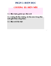 Chương III: Hiện Tượng và Đặc Tính của Điện Môi  môn Vật lý đại cương 2  | Học viện Công Nghệ Bưu Chính Viễn Thông