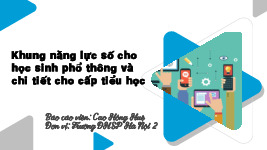 Khung năng lực số cho học sinh phổ thông và chi tiết cho cấp tiểu học