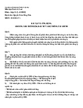 Bài tập và ứng dụng chương XIII-XIV-XV | Đại học Kinh tế Thành phố Hồ Chí Minh