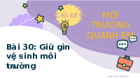 Giáo án điện tử Hoạt động trải nghiệm 2 Chủ đề 9 Cánh diều: Môi trường quanh em