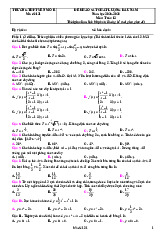 Đề khảo sát Toán 12 đầu năm 2025 – 2026 trường THPT Yên Mô B – Ninh Bình