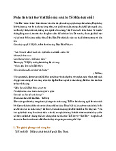 Phân tích bài thơ Việt Bắc của nhà tơ Tố Hữu hay nhất - Ngữ văn 12