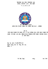 Hội Nhập Kinh Tế Quốc Tế và Tác Động Đến Phát Triển XHCN ở VN | Bài thảo luận Kinh tế chính trị