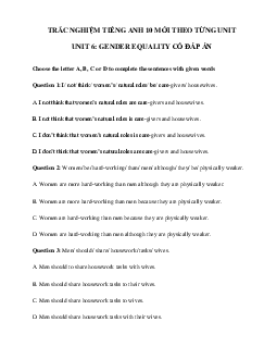 Trắc nghiệm Writing tiếng Anh lớp 10 Unit 6 Gender Equality | Global Success