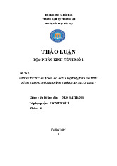 Phân Tích Cung-Cầu Hàng Tiêu dùng: Tình Hình Thị Trường Thịt Lợn | Bài thảo luận kinh tế vi mô