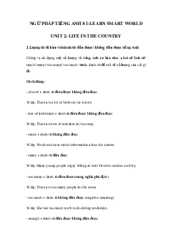 Ngữ pháp unit 2 lớp 8 i-Learn Smart World