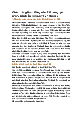 Chiến thắng Bạch Đằng năm 938 có nguyên nhân, diễn biến, kết quả và ý nghĩa gì?