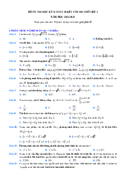Đề thi học kì 2 lớp 10 môn Toán Kết nối tri thức năm 2023 - Đề 2
