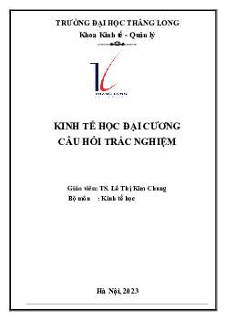 Câu hỏi trắc nghiệm Kinh tế học đại cương