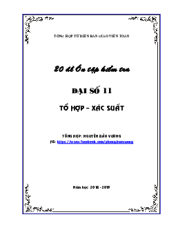 Top 20 đề trắc nghiệm ôn tập kiểm tra Đại số và Giải tích 11 chương 2 có đáp án