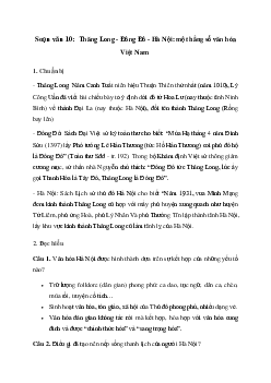 Soạn bài Thăng Long - Đông Đô - Hà Nội: một hằng số văn hóa Việt Nam - Cánh diều 10
