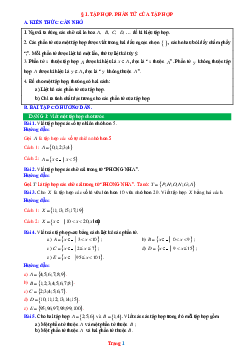 Phương pháp giải Bài 1: Tập hợp phần tử Toán 6 sách chân trời sáng tạo