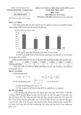 Đề khảo sát Toán 9 lần 1 năm 2024 – 2025 phòng GD&ĐT Sơn Tây – Hà Nội