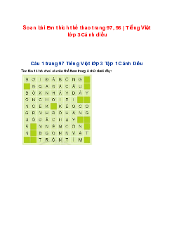 Soạn bài Em thích thể thao trang 97, 98 | Tiếng Việt lớp 3 Cánh diều