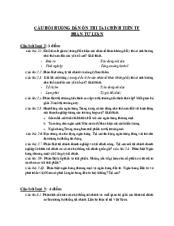 Ngân hàng câu hỏi tự luận ôn tập môn Tài chính tiền tệ | Học viện Công nghệ Bưu chính Viễn thông