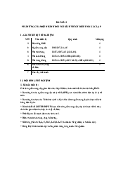 Báo cáo thí nghiệm cơ sở lý thuyết mạch môn Lý thuyết mạch | Đại học Bách Khoa, Đại học Đà Nẵng