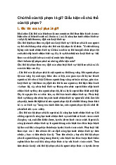 Chủ thể của tội phạm là gì? Điều kiện về chủ thể của tội phạm?