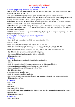 Chuyên đề KHTN 8 Chân trời sáng tạo bài 14 Phân bón hóa học