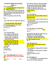 120 câu trắc nghiệm môn Marketing căn bản có đáp án | Trường Đại học Thủy Lợi