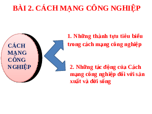 Giáo án điện tử Lịch sử 8 Bài 2 Chân trời sáng tạo: Cách mạng công nghiệp