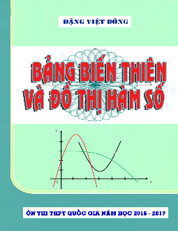 Bài tập trắc nghiệm bảng biến thiên và đồ thị hàm số – Đặng Việt Đông Toán 12