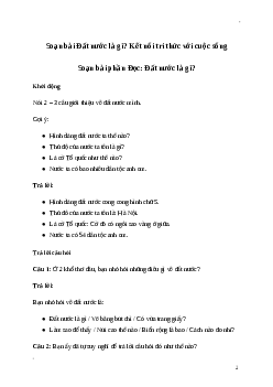 Soạn bài: Đất nước là gì? Tiếng Việt 3 | Kết nối tri thức