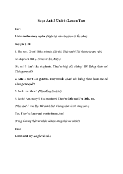 Giải Tiếng Anh lớp 3 Unit 4: Lesson Two | Family and Friends