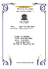 Đề tài quản lý sinh viên Môn Lập trình trực quan | Đại học Gia Định