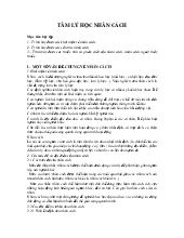 Giáo trình tâm lý học nhân cách |Trường Đại học Thủ Đô Hà Nội