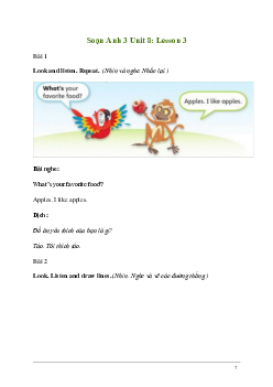 Tiếng Anh lớp 3 Unit 8: Lesson 3 trang 132 Explore Our World