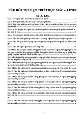 Câu hỏi tự luận triết học | Đại học Thương Mại