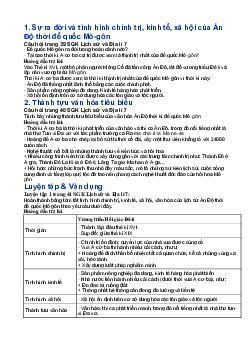 Giải SGK Lịch sử 7 bài 10: Đế quốc Mô-gôn | Chân trời sáng tạo