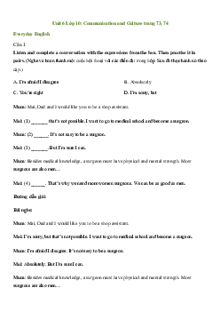 Tiếng Anh 10 Unit 6: Project - Kết Nối Tri Thức
