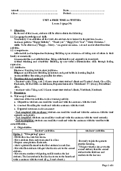Unit 5: U5L3B | Giáo án Tiếng Anh 2 sách i-Learn Smart Start (Cả năm)
