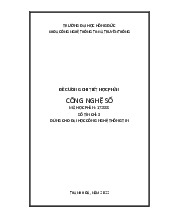 [TỔNG HỢP] Đề cương chi tiết học phần công nghệ số | Trường Đại học Hồng Đức
