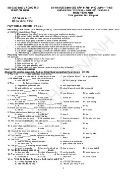 Đề thi chọn học sinh giỏi cấp thành phố (TP HCM) lớp 9 THCS năm học 2010-2011