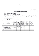 DANH MỤC HỒ SƠ BẢO ĐẢM | Học viện Hành chính Quốc gia