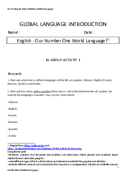 Global language introduction