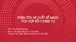 CHương 6 Kỹ thuật CMOS trong thiết kế mạch tích hợp tương tựs