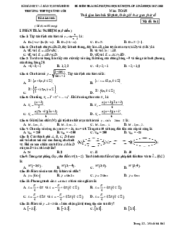 Đề kiểm tra chất lượng HK1 Toán 11 năm học 2017 – 2018 trường THPT Quỳnh Côi – Thái Bình