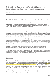 Filling Global Governance Gaps in Cybersecurity | An ninh quốc tế | Đại học Khoa học Xã hội và Nhân văn, Đại học Quốc gia Thành phố HCM