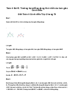 Giải Toán 8 Bài 6: Trường hợp đồng dạng thứ nhất của tam giác | Cánh diều